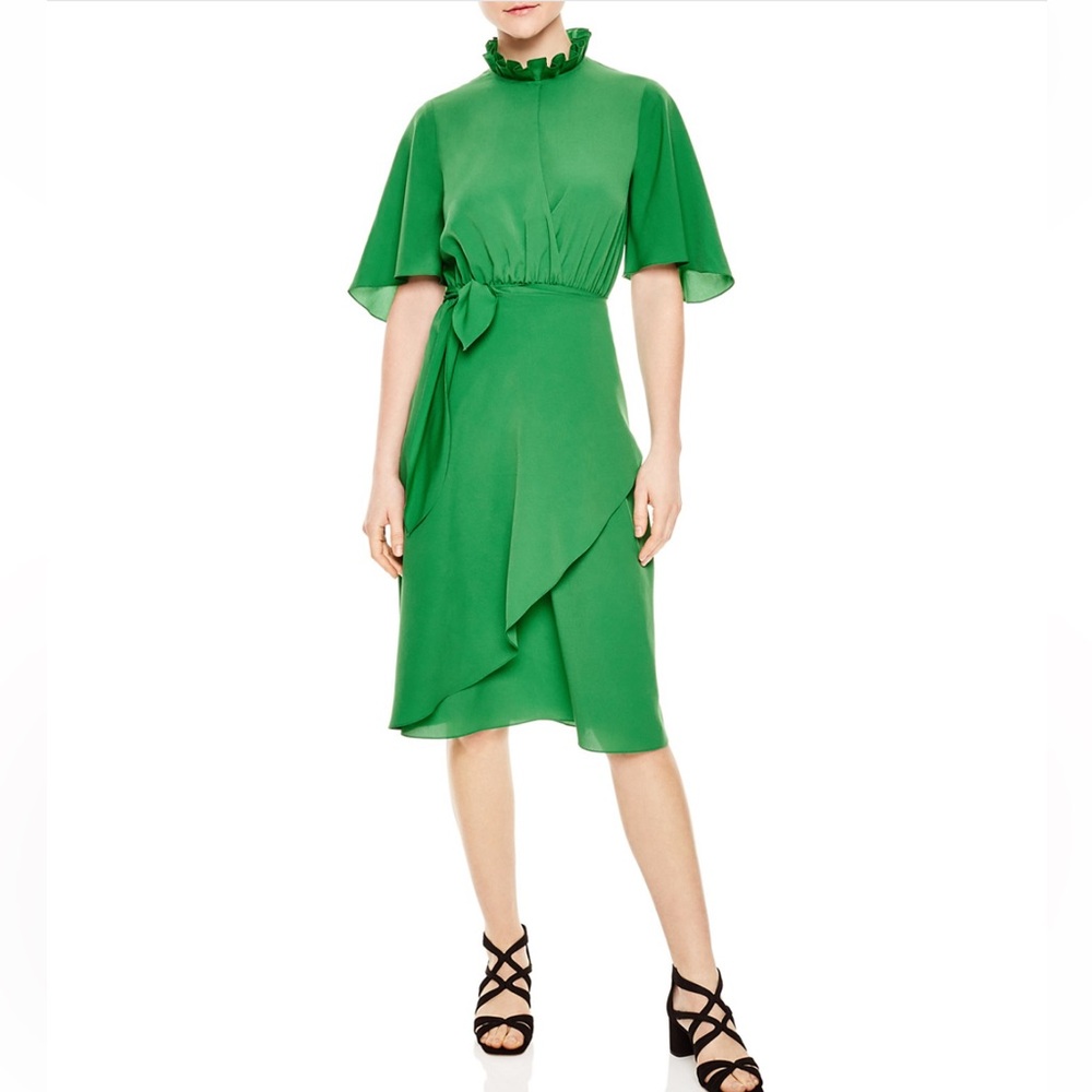 Sandro Rebels Asymmetrical Green Skirt